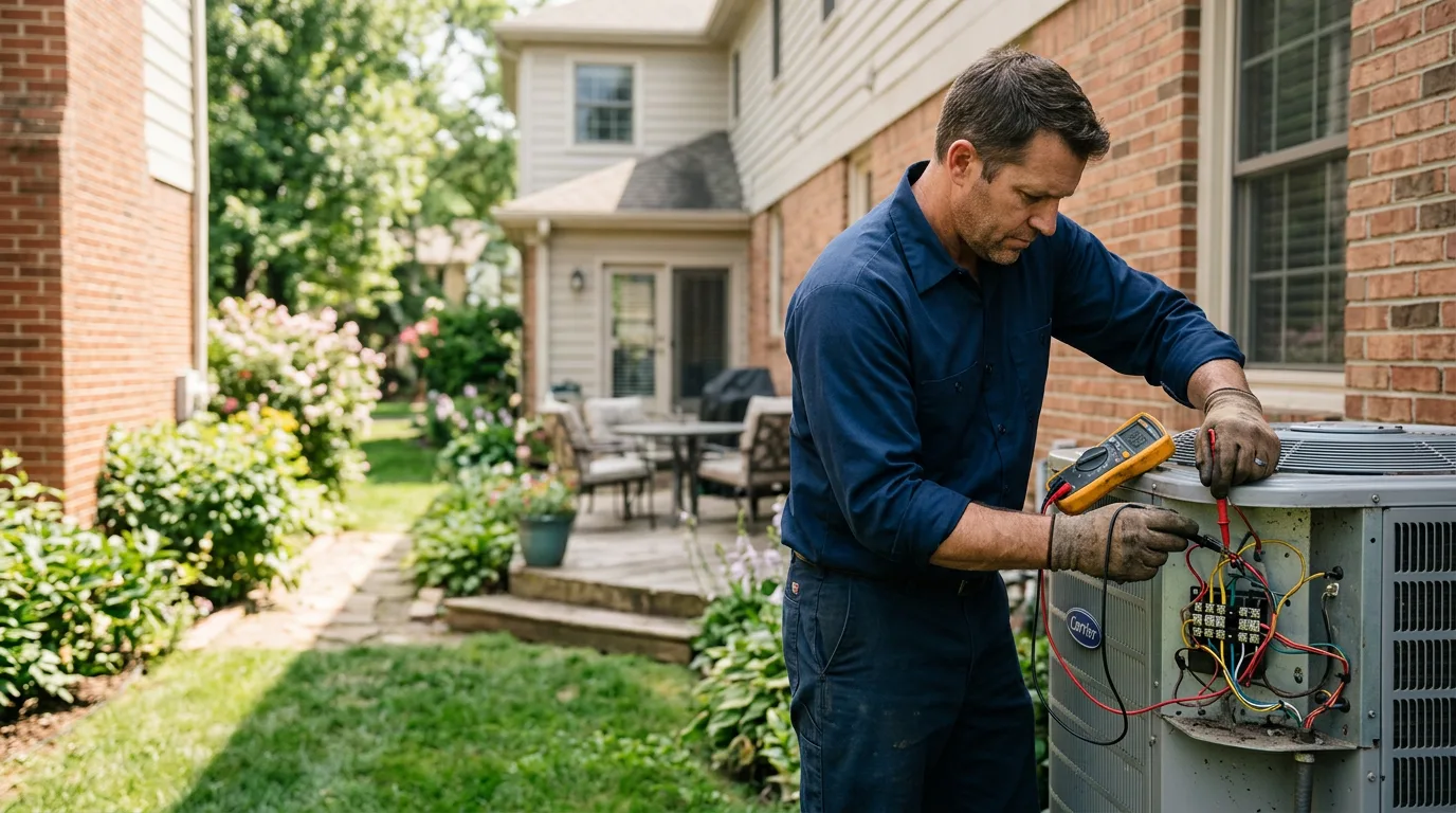HVAC technician working near Beulah, MI